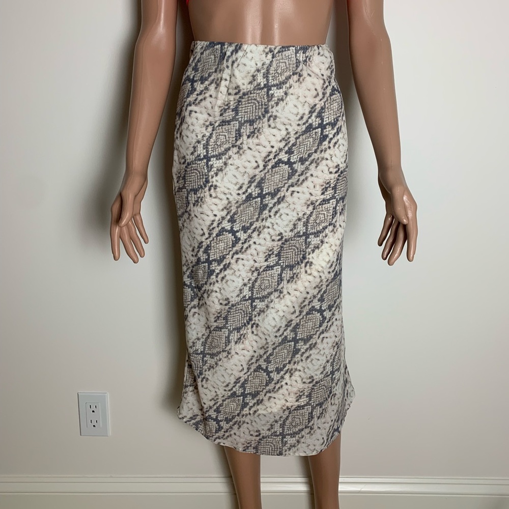 TJ Maxx Snake print chiffon midi skirt